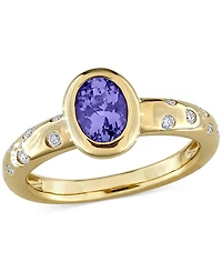 Tanzanite (3/4 ct. t.w.) & Diamond (1/4 Band 10k Gold