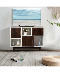 Volenca Wood Display Sideboard Storage Cabinet with Storage Compartments