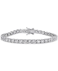 Lab Grown White Sapphire Tennis Bracelet ( 4-1/4 ct. t.w.) in Sterling Silver (Also Available in 18k Gold Plated over Sterling Silver)