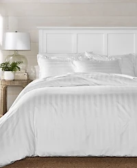 Charter Club 1.5" Stripe 550 Thread Count 100% Cotton 3-Pc. Comforter Set, Full/Queen, Exclusively at Macy's