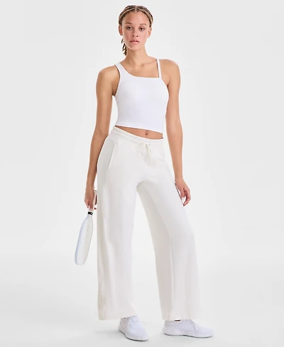 Id Ideology Women's Relaxed High-Rise Flare-Leg Fleece Pants, Macy's Exclusive