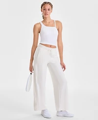 Id Ideology Women's Relaxed High-Rise Flare-Leg Fleece Pants, Macy's Exclusive