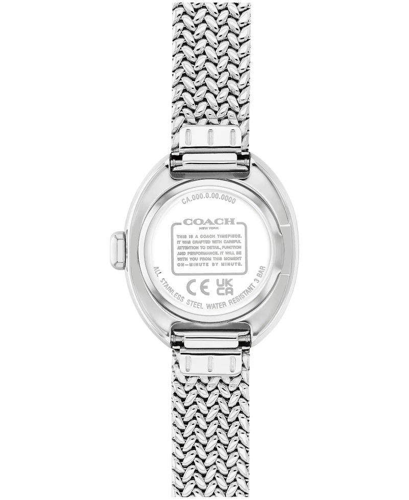 Coach Women's Sammy Silver Tone Stainless Steel Mesh Bracelet Watch, 22.5mm