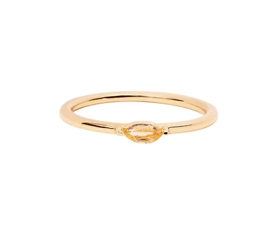 Marquise Birthstone Ring - November Citrine