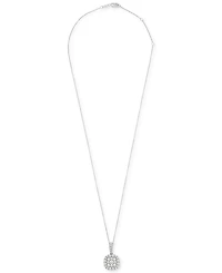Wrapped in Love Diamond Cluster Pendant Necklace (2 ct. t.w.) in 14k White Gold, 18" + 2" extender, Exclusively at Macy's