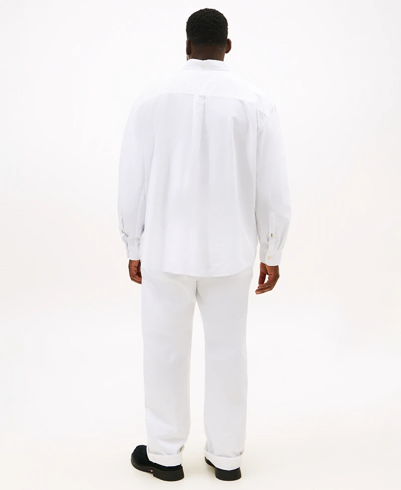 Tommy Hilfiger Men's Big & Tall Classic-Fit Stretch Solid Capote Shirt