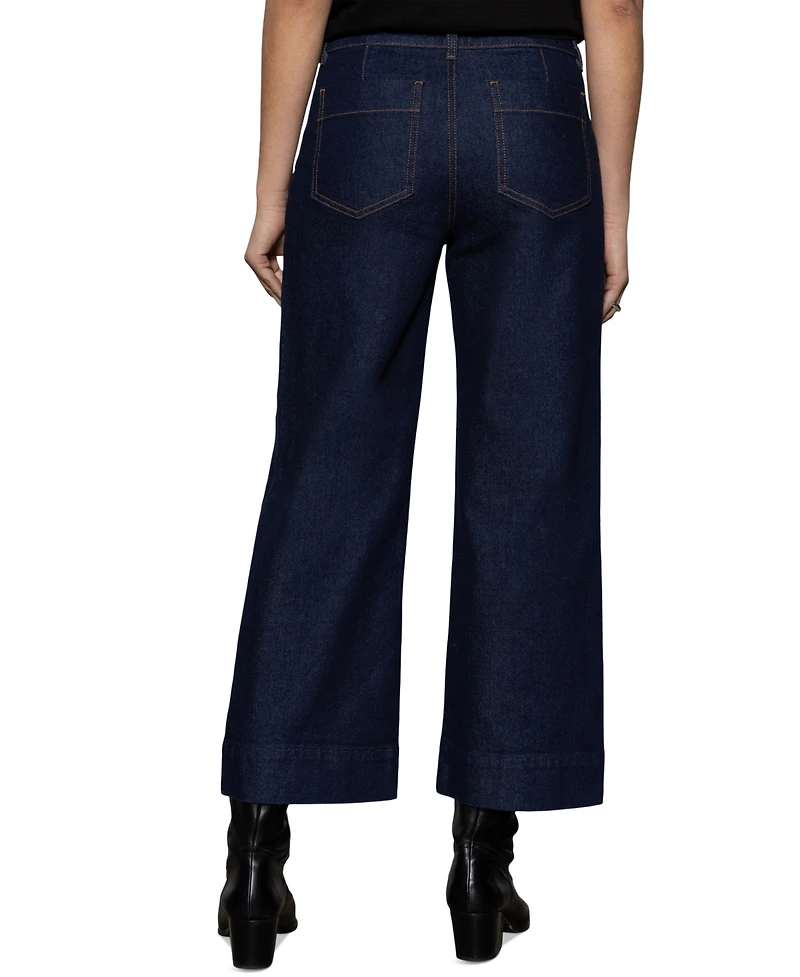 Sanctuary Women's The Marine Comfort-Stretch Wide-Leg Jeans