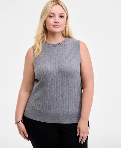 On 34th Trendy Plus Sleeveless Pointelle-Knit Cami, Macy's Exclusive