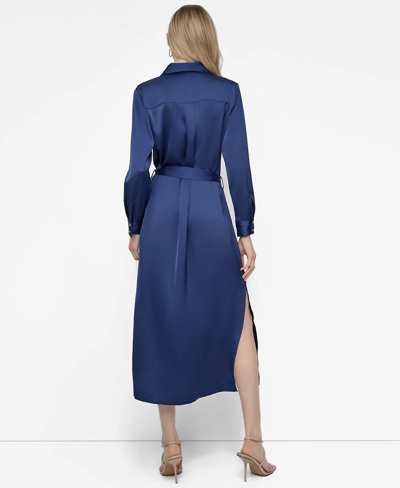 Dkny Women's Collared Long-Sleeve Shirtdress