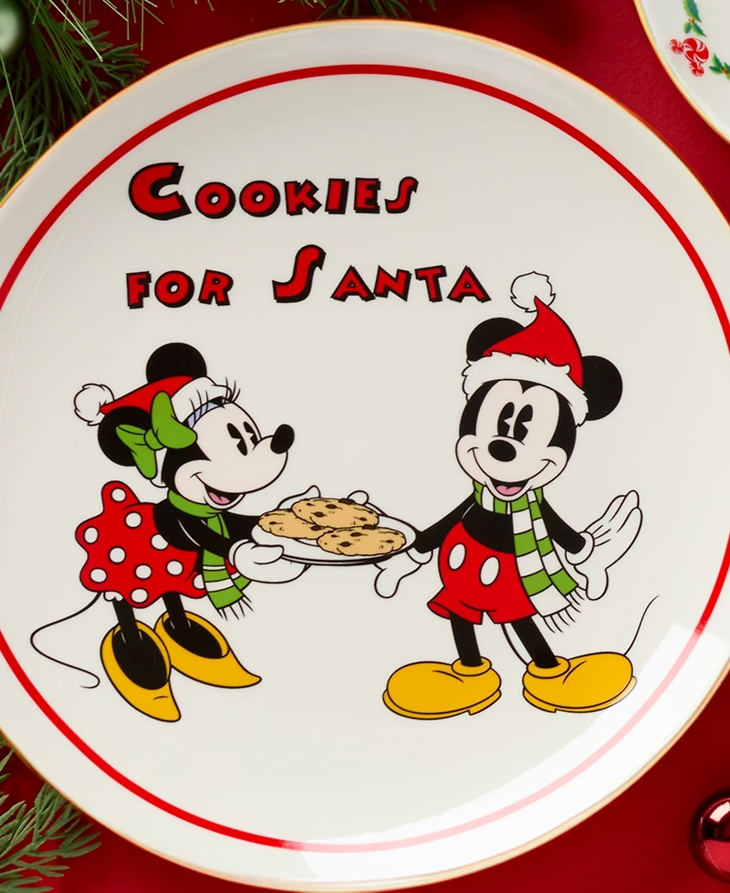 Lenox Disney Holiday Mickey Mouse Cookies for Santa Plate