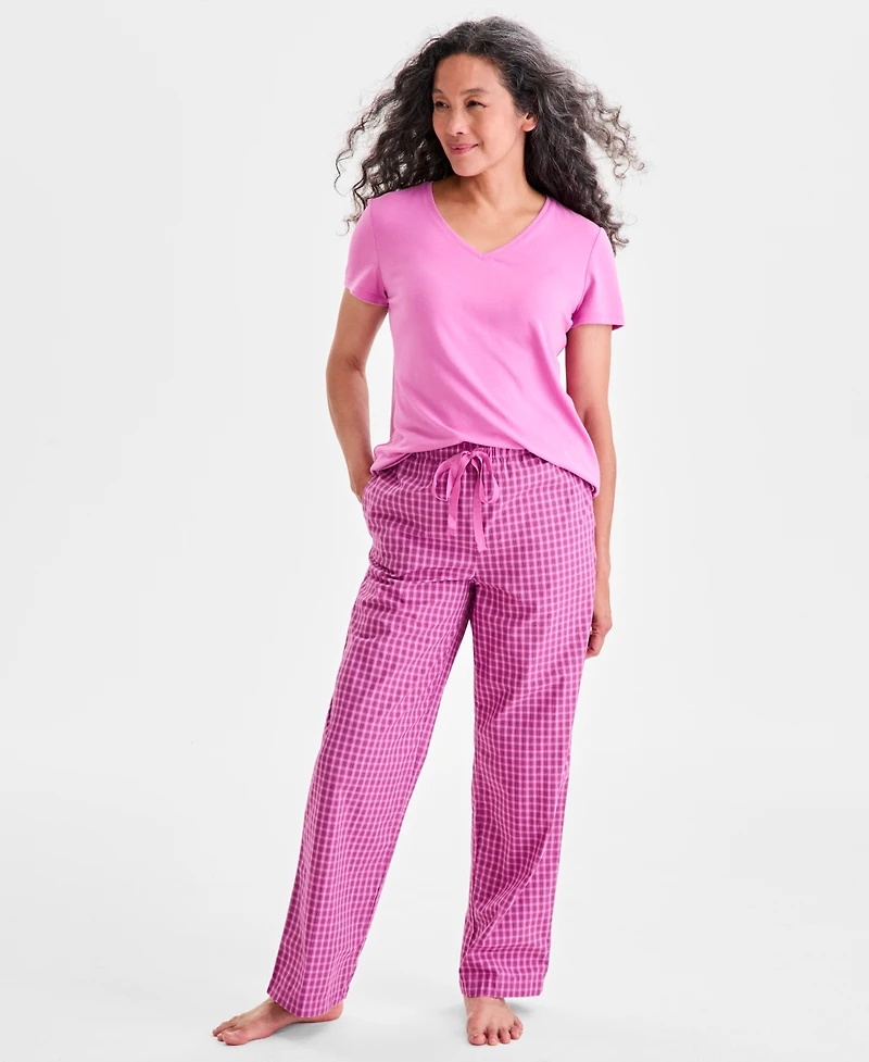 Charter Club Women's Cotton Poplin Pajama Pants