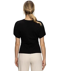 Sanctuary Women's Cotton Shirred-Waist Dolman T-Shirt