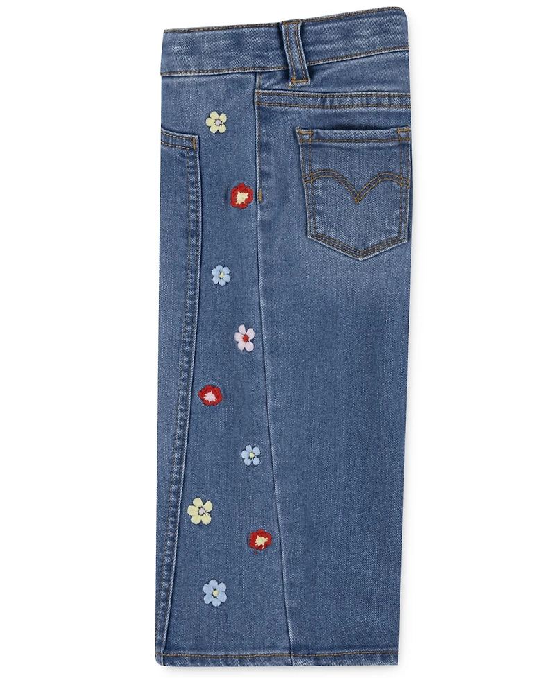 Levi's Baby Girls Crochet Logo Top and Wide-Leg Jeans, 2 Piece Set
