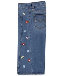 Levi's Baby Girls Crochet Logo Top and Wide-Leg Jeans, 2 Piece Set