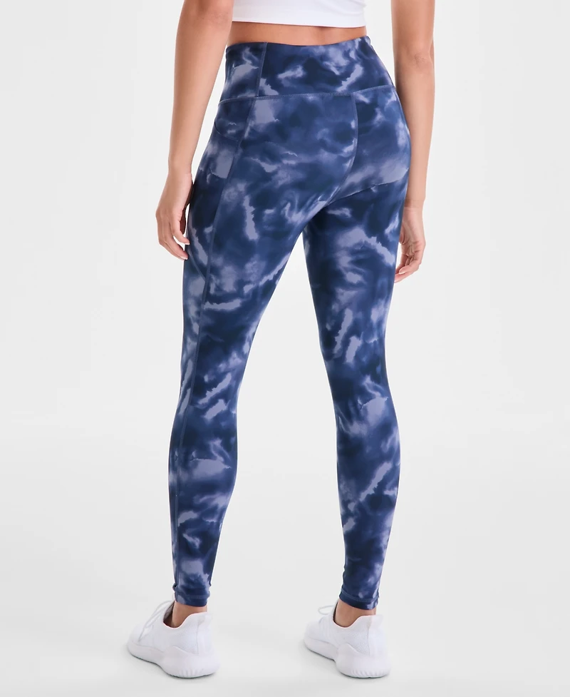Id Ideology Women's Compression Smoky Dye High-Rise 7/8 Leggings, Macy's Exclusive