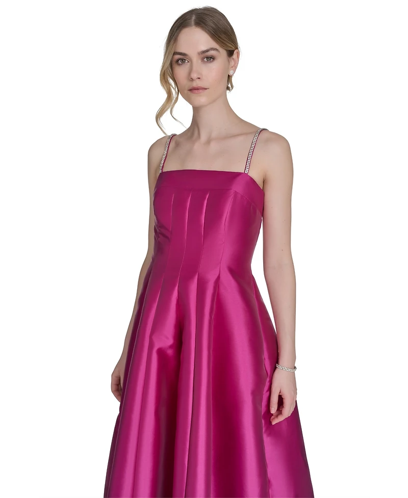 Eliza J Women's Solid Color Square-Neck Sleeveless Midi Dress