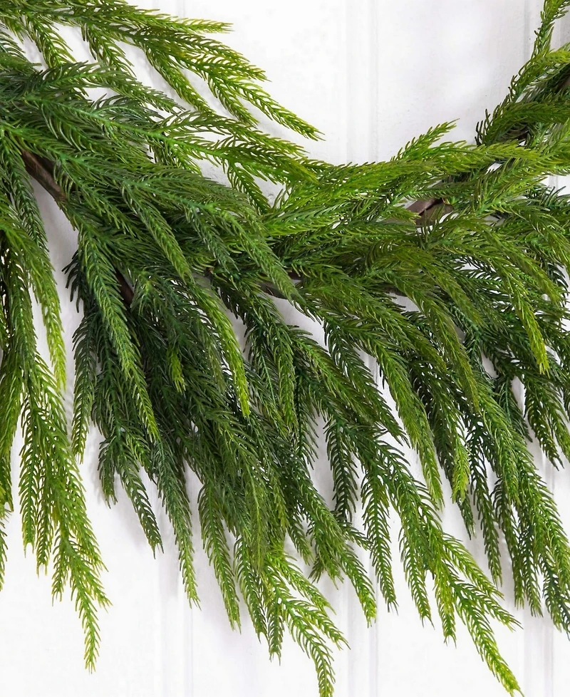 Nearly Natural 6" Artificial Touch Norfolk Island Pine Garland with Natural Look