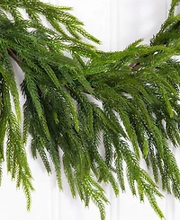 Nearly Natural 6" Artificial Touch Norfolk Island Pine Garland with Natural Look