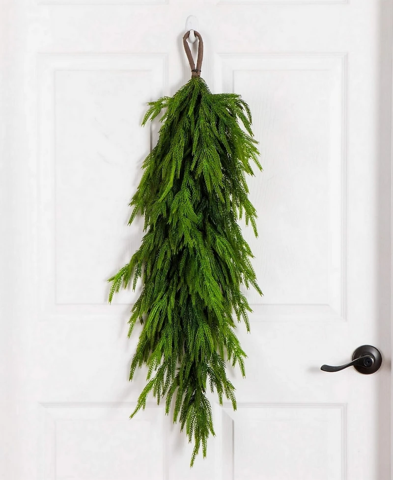 Nearly Natural 3" Artificial Touch Norfolk Island Pine Teardrop with Natural Look