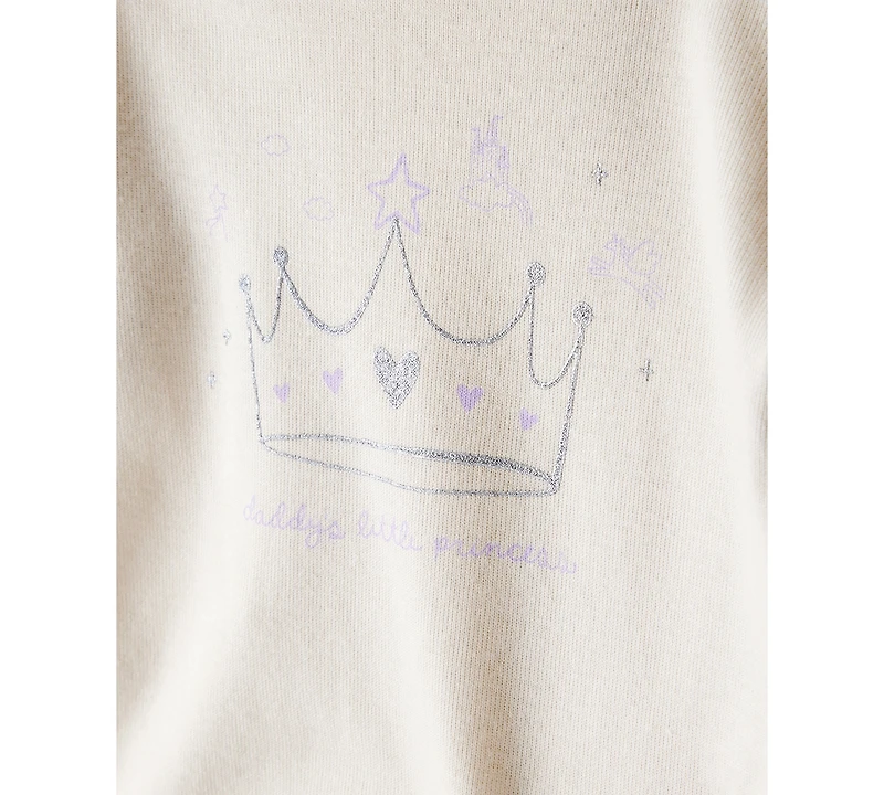 Carter's Baby Girls Daddy's Little Princess Cotton Long-Sleeve Bodysuit & Pants, 2 Piece Set