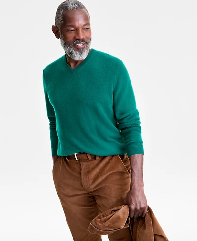 Club Room Men's 100% Cashmere V-Neck Sweater, Macy's Exclusive