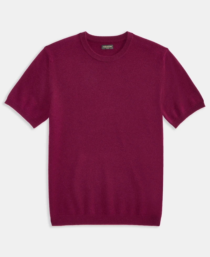 Club Room Men's Regular-Fit Textured 100% Cashmere Sweater T-Shirt, Macy's Exclusive