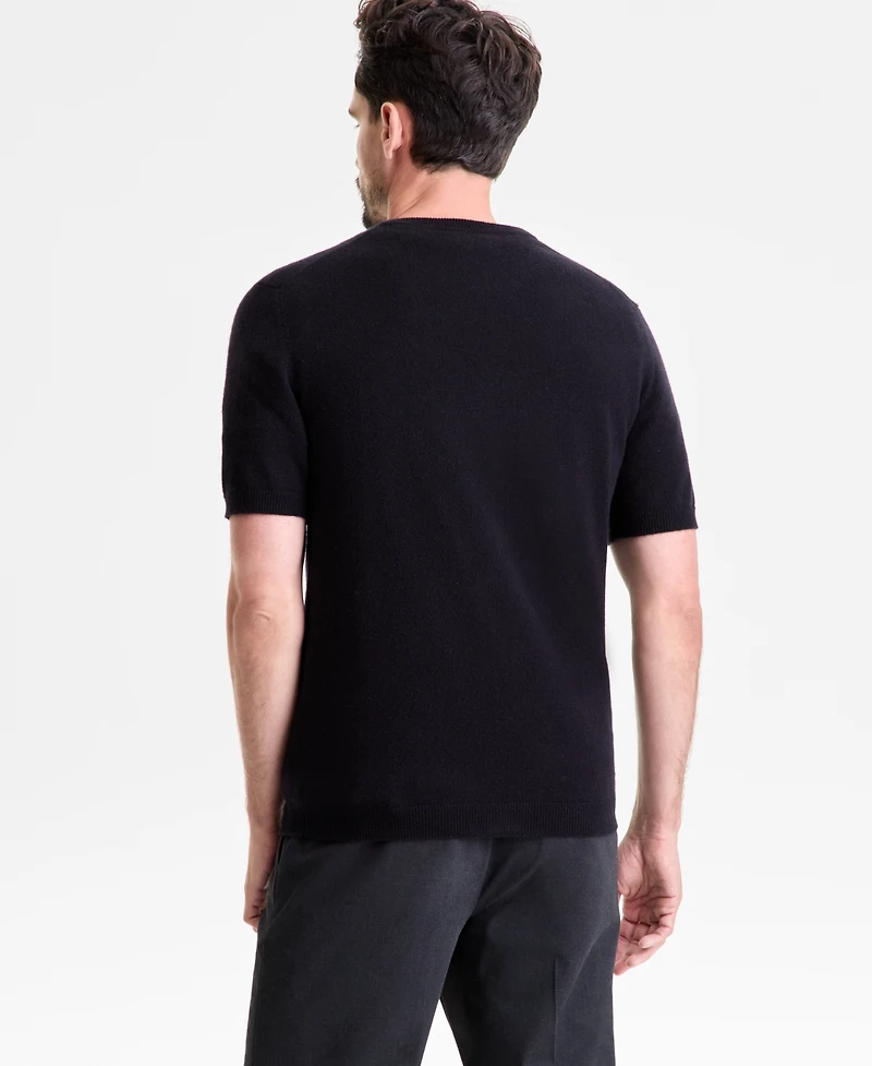 Club Room Men's Regular-Fit Textured 100% Cashmere Sweater T-Shirt, Macy's Exclusive
