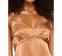 Katia Rae Juniors' Satin Sweetheart A-Line Dress