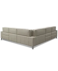 Neiwert 3-Pc. Leather Sofa Sectional with 3 Power Recliners
