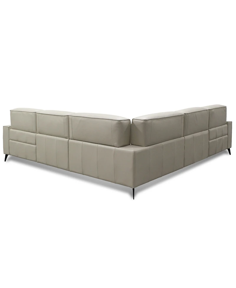 Neiwert -Pc. Leather Sofa Sectional with Power Recliners