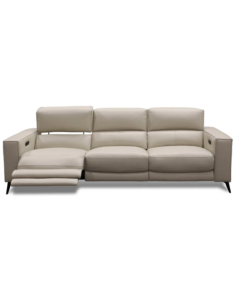Neiwert 3-Pc. Leather Sofa Sectional with 3 Power Recliners