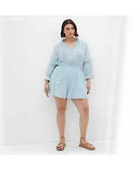 City Chic Plus Faye Playsuit