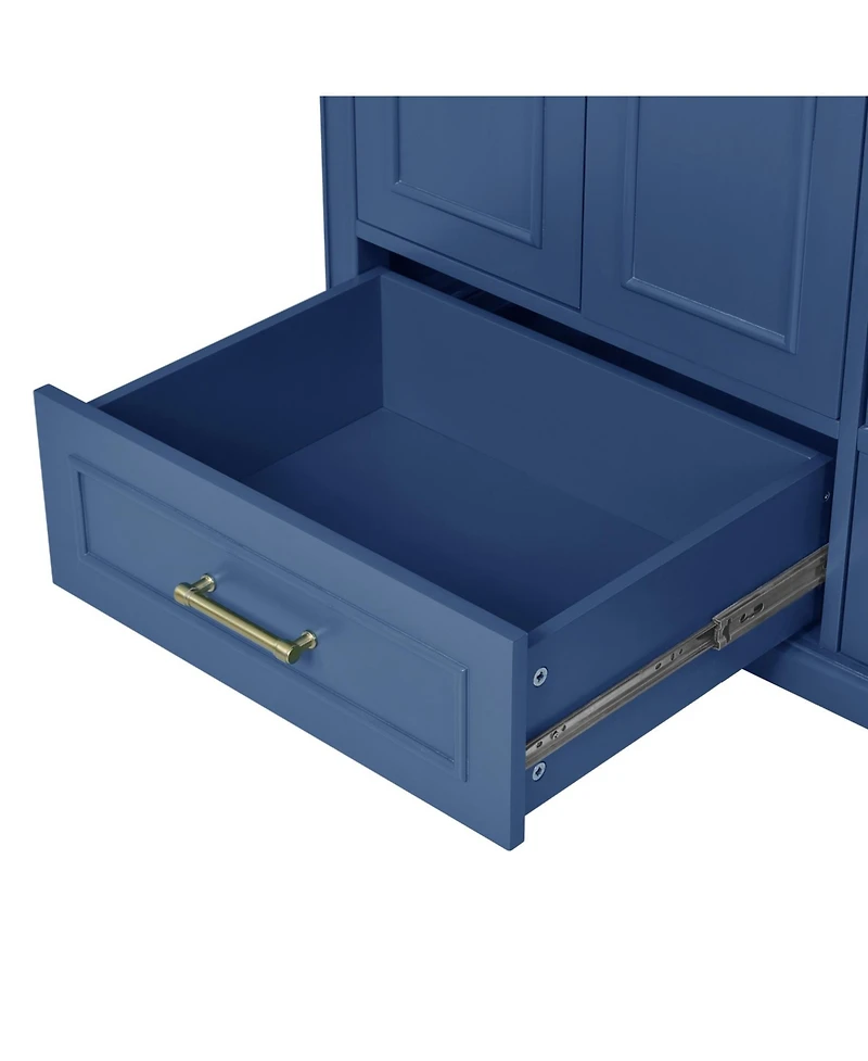 Streamdale Furniture 36" Bathroom Vanity with Ceramic Sink & Soft Close Doors/Drawers