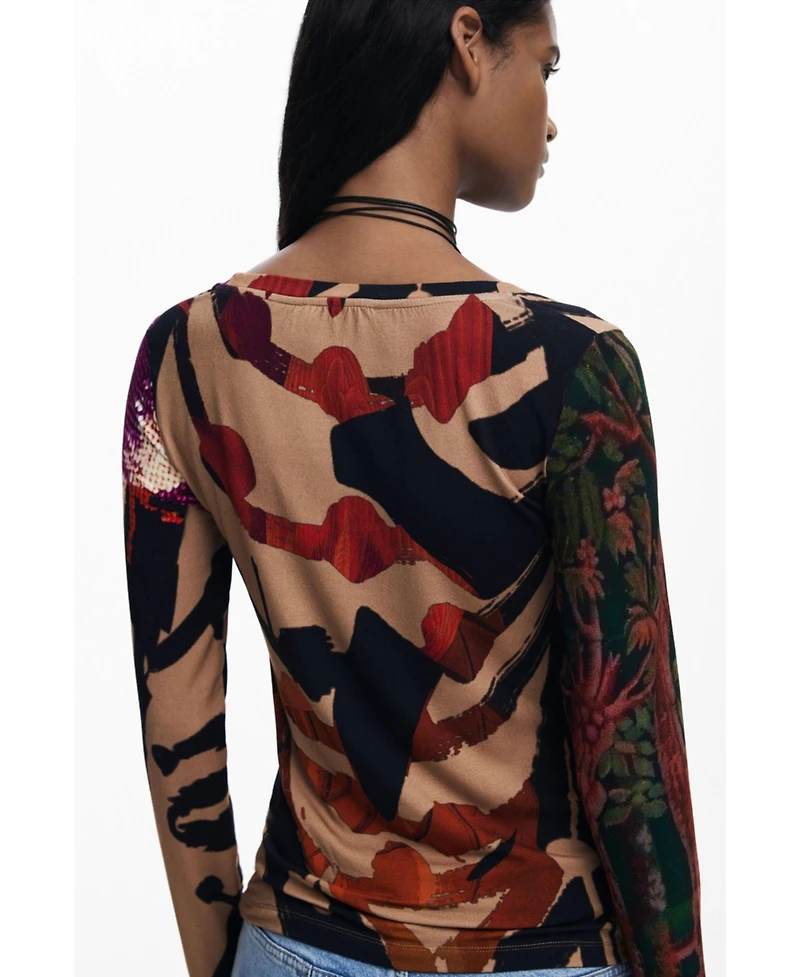 Desigual Women's T-shirt designed by Mr. Christian Lacroix