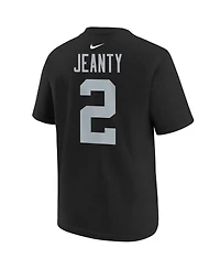 Nike Big Boys and Girls Ashton Jeanty Black Las Vegas Raiders 2025 Nfl Draft First Round Pick Name Number T-Shirt