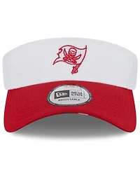 New Era Men's White/Red Tampa Bay Buccaneers 2025 Nfl Training Camp Adjustable Visor Hat