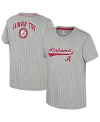 Colosseum Big Boys and Girls Heather Gray Alabama Crimson Tide Airball Baseball T-Shirt
