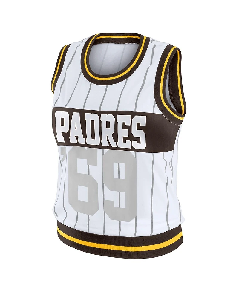 Wear by Erin Andrews Women's White San Diego Padres Sporty Tank Top