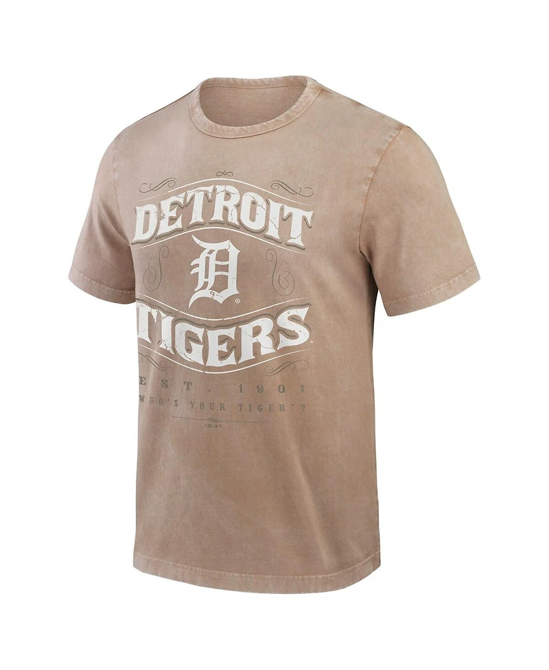 Darius Rucker Collection by Fanatics Men's Tan Detroit Tigers Sun Faded T-Shirt