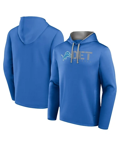 Logo Athletic Men's Blue Detroit Lions Head Start Pullover Hoodie