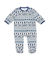 Wear by Erin Andrews Baby Boys and Girls Indianapolis Colts Allover Print Full-Zip Sleeper with Bib Set