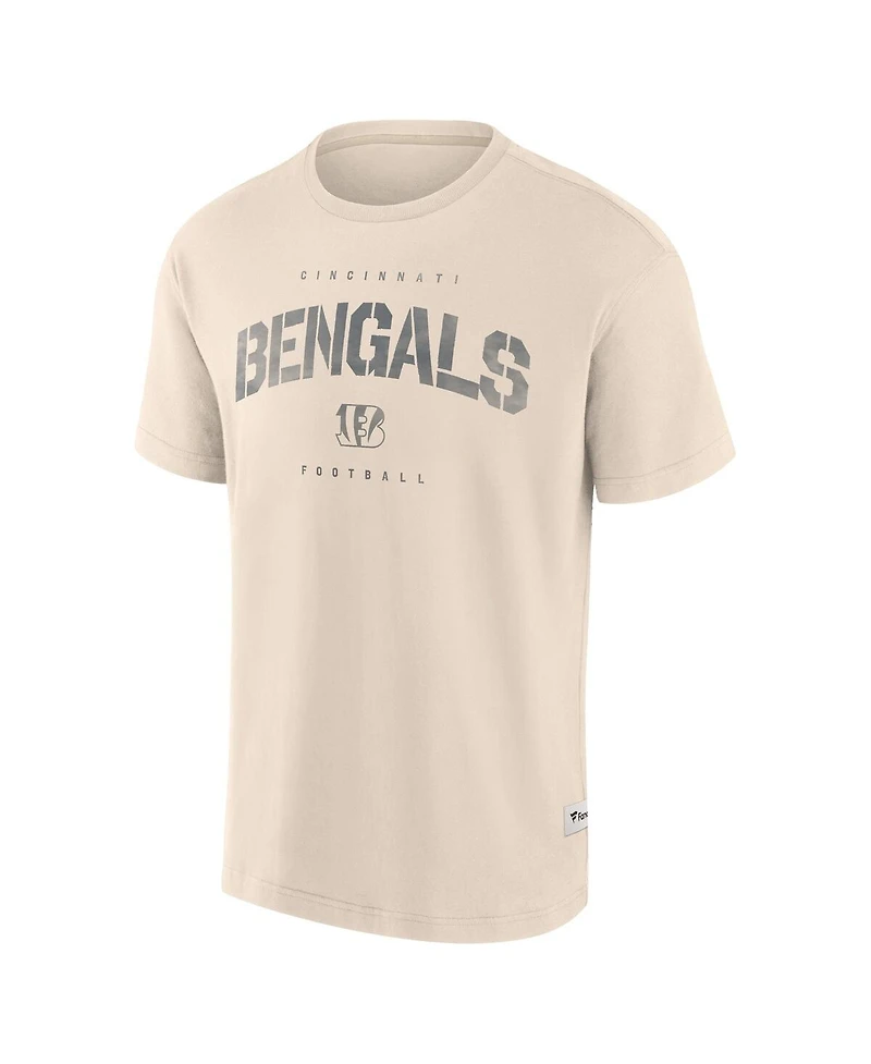 Fanatics Men's Cream Cincinnati Bengals Elements Weathered Tonal Future Ground T-Shirt