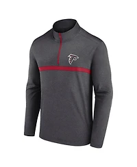 Fanatics Men's Charcoal Atlanta Falcons Head-to-Head Quarter-Zip Pullover Hoodie