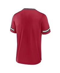 Fanatics Men's Red Tampa Bay Buccaneers Stripe Stacking T-Shirt