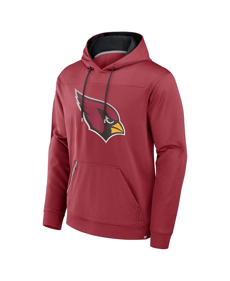 Fanatics Men's Cardinal Arizona Cardinals Defender Pullover Hoodie