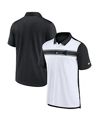 Nike Men's White/Black Carolina Panthers Rewind Pique Polo Shirt