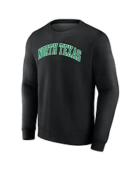 Fanatics Men's Black North Texas Mean Green Short Name Pullover Sweatshirt