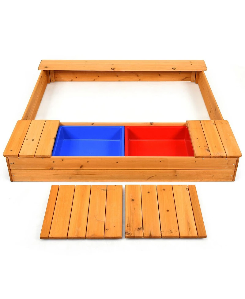 Kids Sandbox, 49”x47” Cedar Wooden Sand Pit