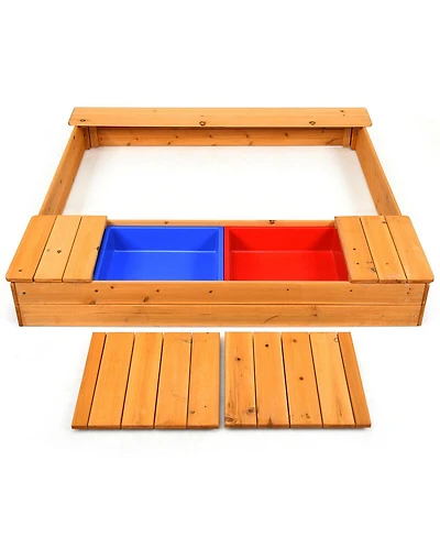 Kids Sandbox, 49”x47” Cedar Wooden Sand Pit