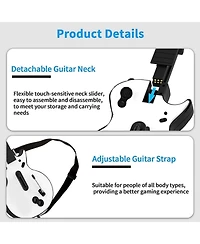 Nbcp Wireless Pc & PS3 Guitar Hero Controller Bundle with Dongle, Compatible with Guitar Hero, Rock Band, Clone Hero & Fortnite Festival